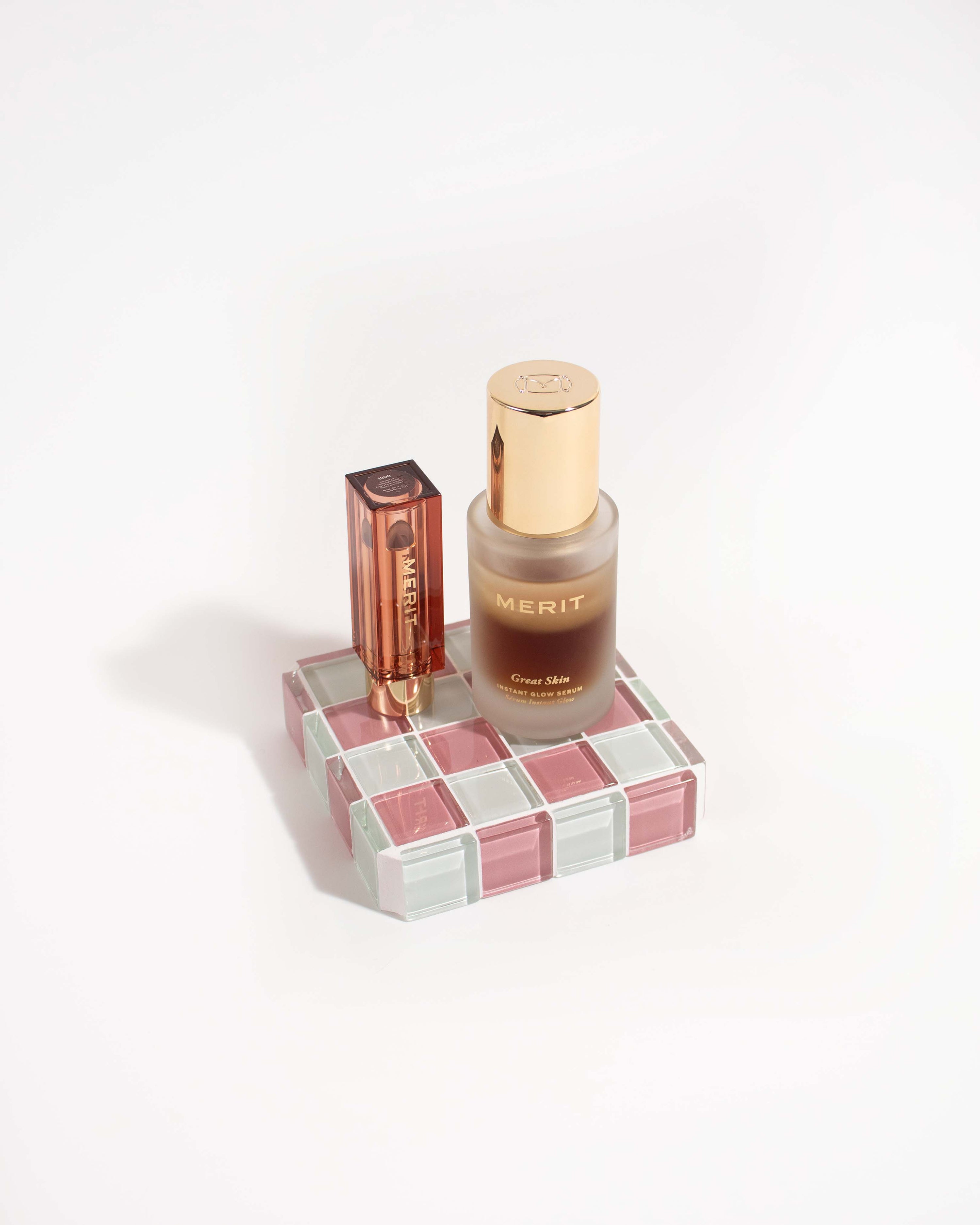 GLASS TILE CUBE - Pink Himalayan Milk Chocolate