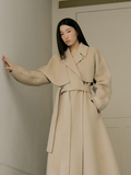 Lucirzu Two-way Cape Wool Coat [Beige]