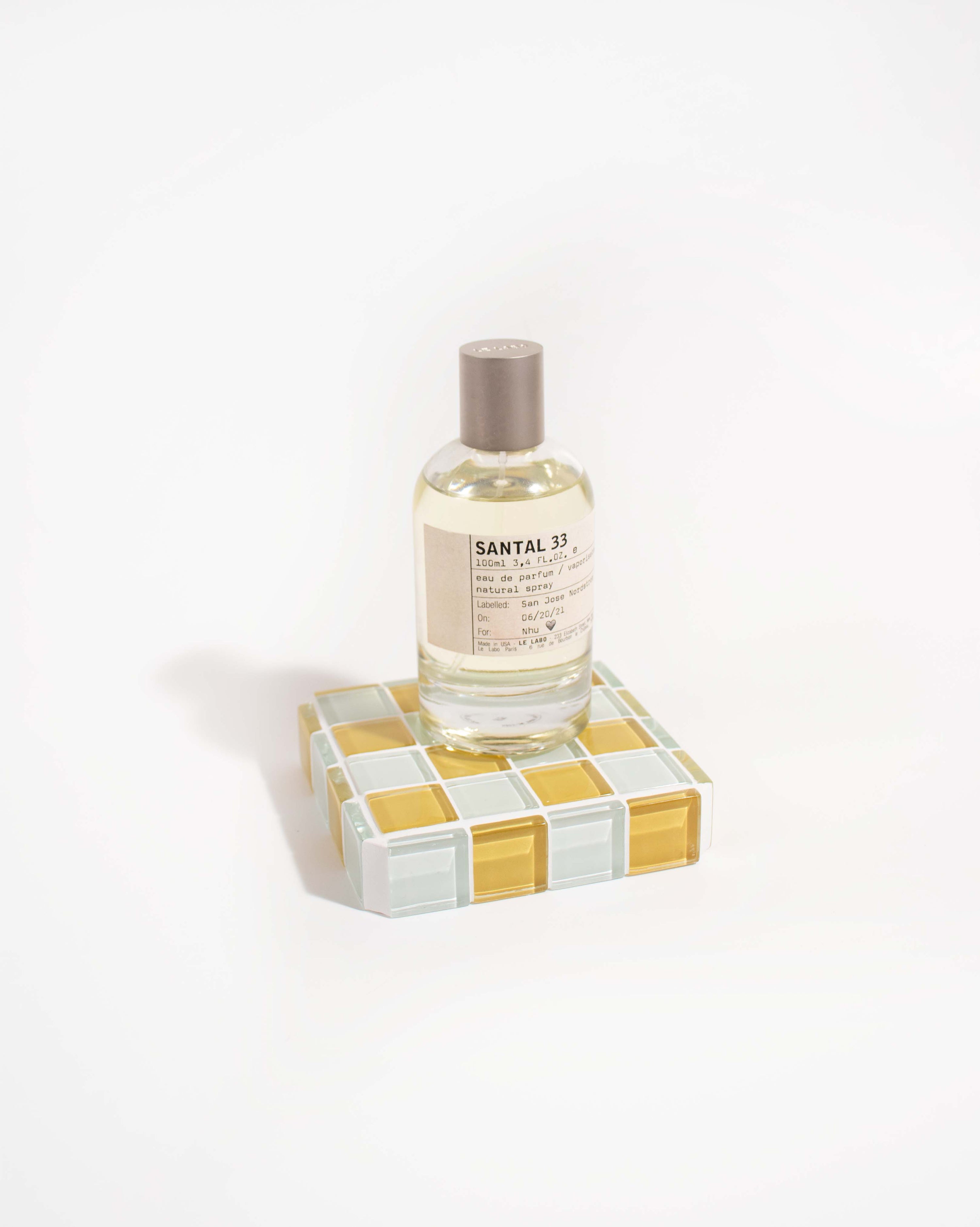 GLASS TILE CUBE - Honey Milk Chocolate