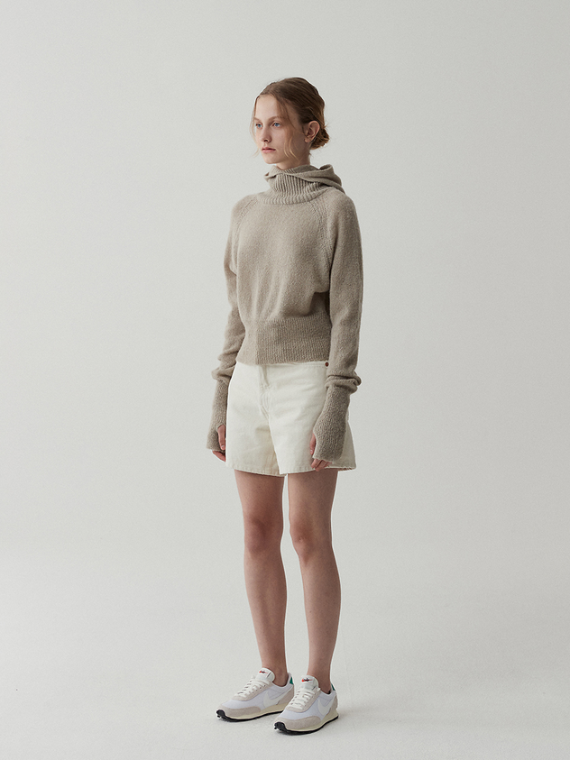 ODER Balaclava Alpaca Pullover _ Khaki Beige