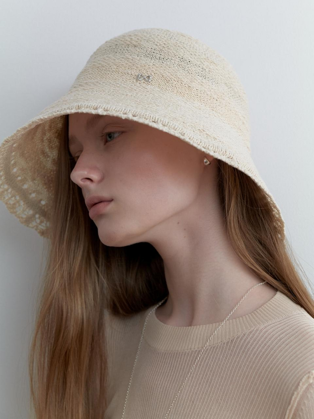 LOVE ME MONSTER Lace Brim Bucket Hat (L251MCP020)