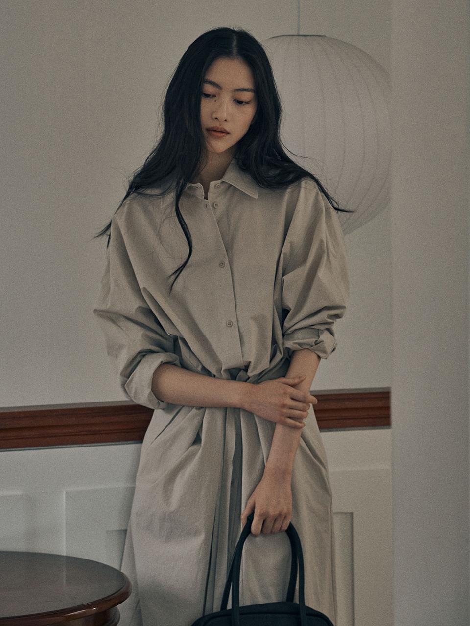 SAGEMENT BRANDON STRAP LONG DRESS [BEIGE]