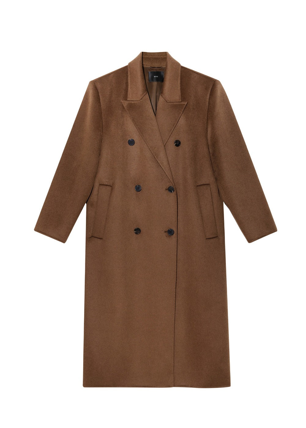John Cashmere 100% Coat - Brown_FW2025
