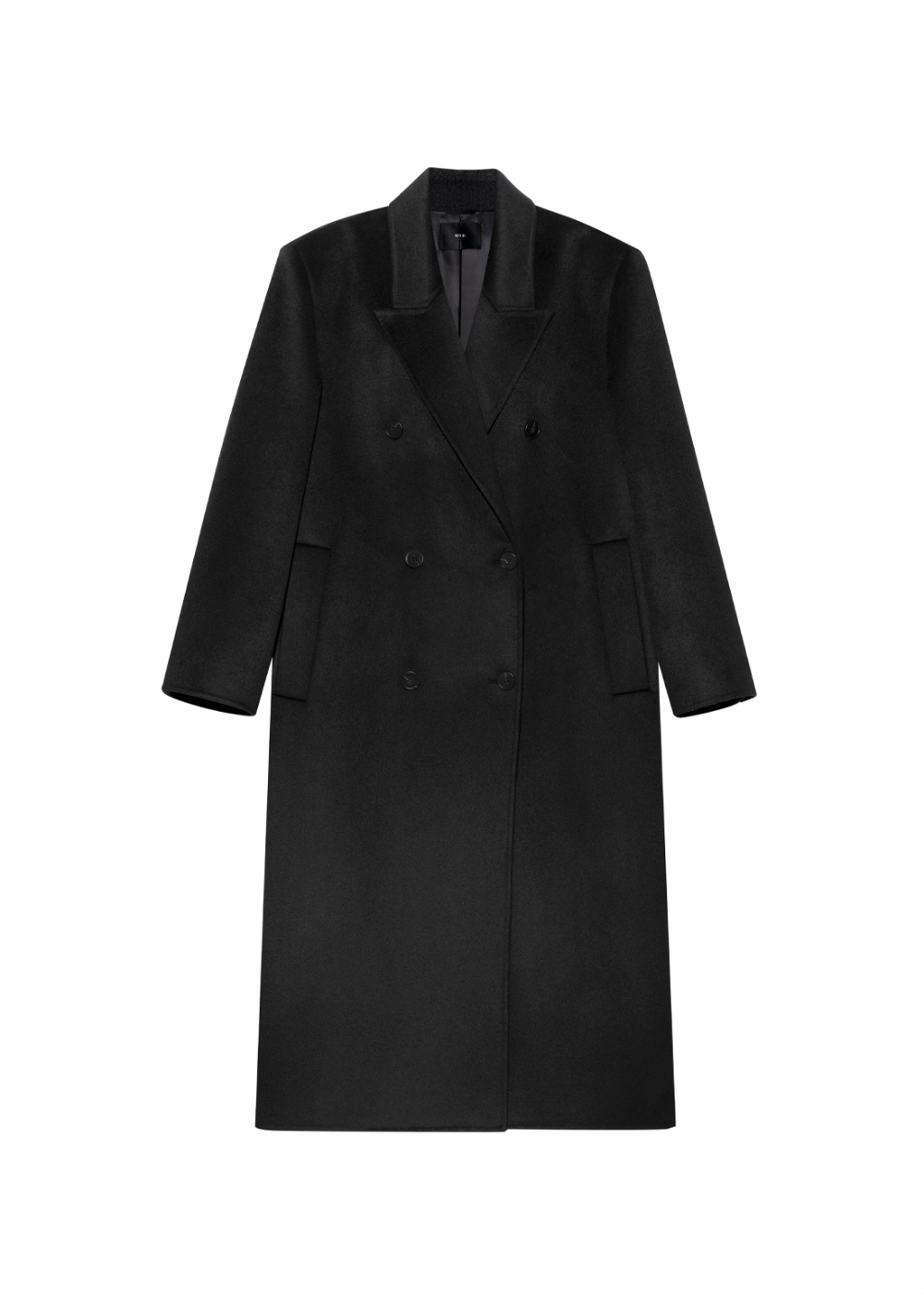 John Cashmere 100% Coat - Black_FW2025