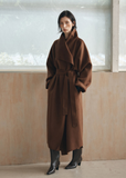 Rosaline 100% Cashmere Coat - Brown_FW2025