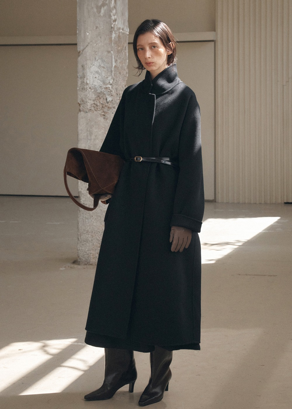 Isabelle 100% Cashmere Coat - Black