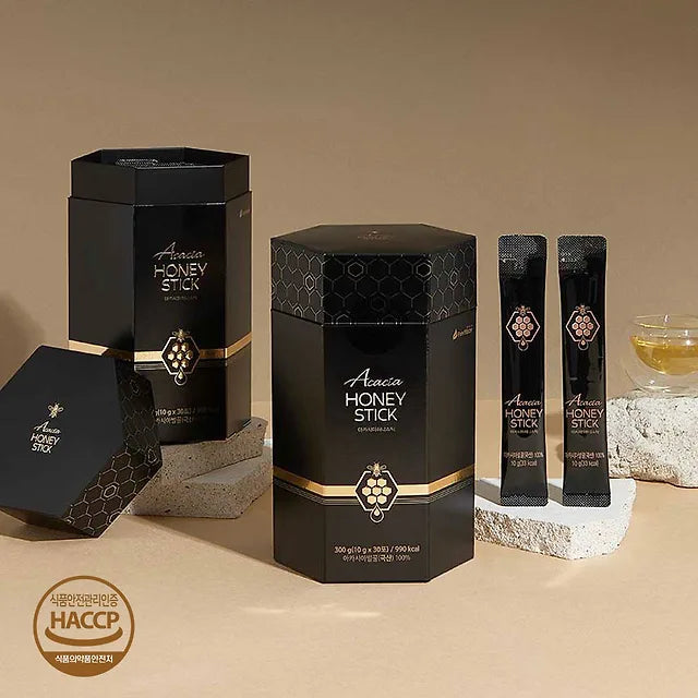 100% Pure Honey Stick, Premium Acacia Honey from Korea_Renewal 10g x 30 Packets