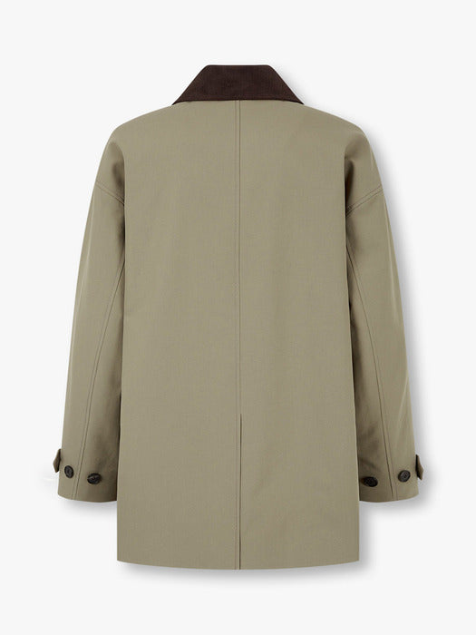 Studio Tomboy Hidden Button Mid-Length Single-breasted Coat_Khaki 91U5113002_FW2025