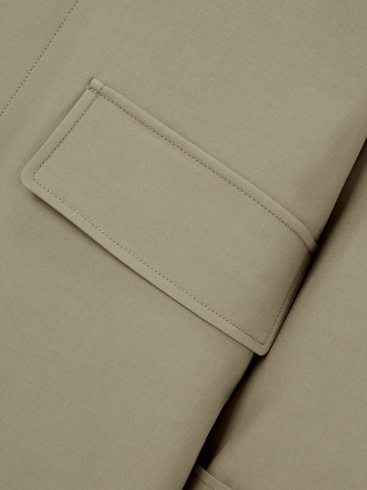 Studio Tomboy Hidden Button Mid-Length Single-breasted Coat_Khaki 91U5113002_FW2025