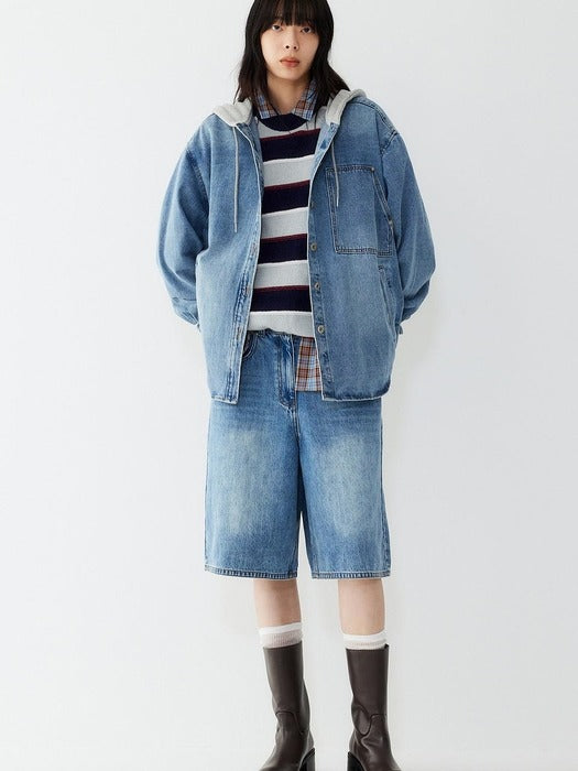 Studio Tomboy Hooded Denim Shirt_Blue 9175313972_FW2025