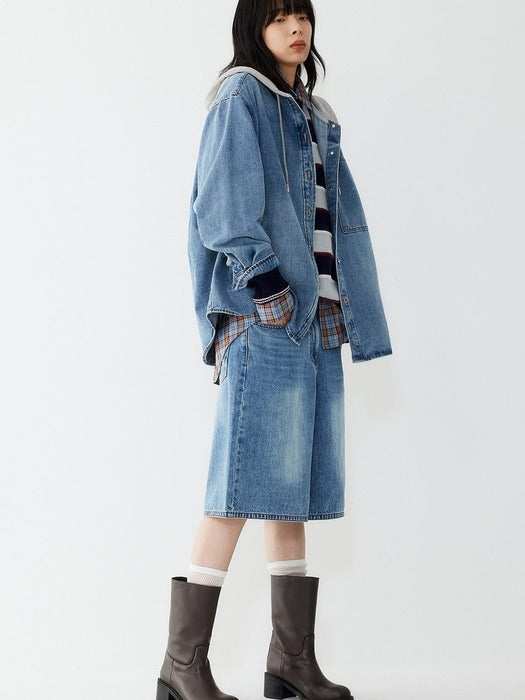 Studio Tomboy Hooded Denim Shirt_Blue 9175313972_FW2025