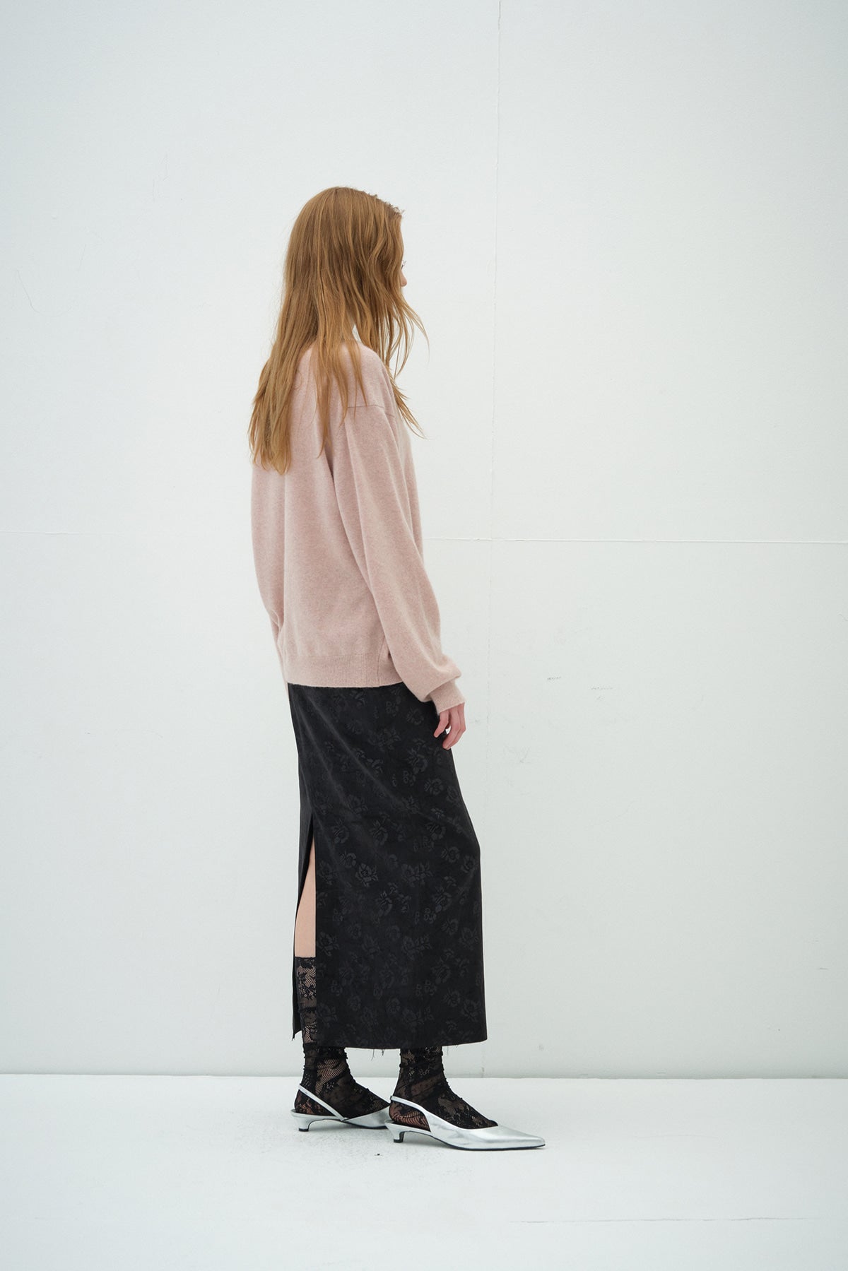 Overdue Flair  [EXCLUSIVE] OVERDUE KITTEN HEELED SLINGBACK_METALLIC SILVER_FW2025