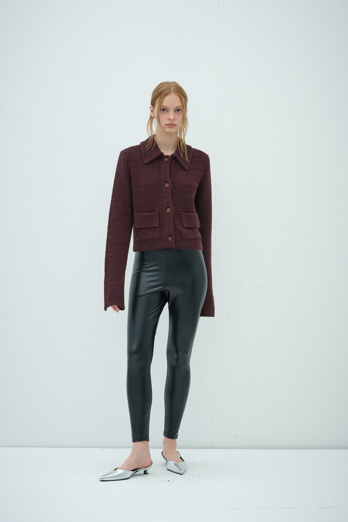 Overdue Flair  [EXCLUSIVE] OVERDUE KITTEN HEELED SLINGBACK_METALLIC SILVER_FW2025