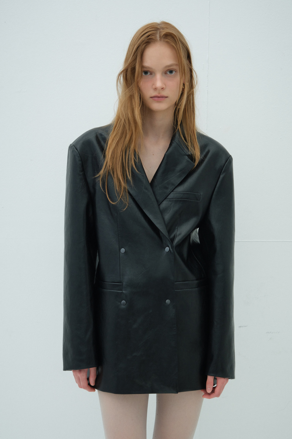 Overdue Flair  SNAP TWO-WAY OVERSIZED LEATHER JACKET_BLACK_FW2025