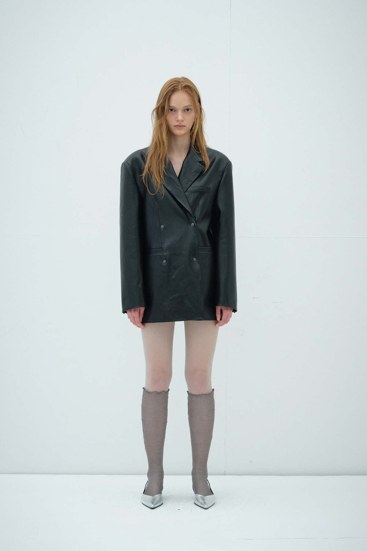 Overdue Flair  SNAP TWO-WAY OVERSIZED LEATHER JACKET_BLACK_FW2025