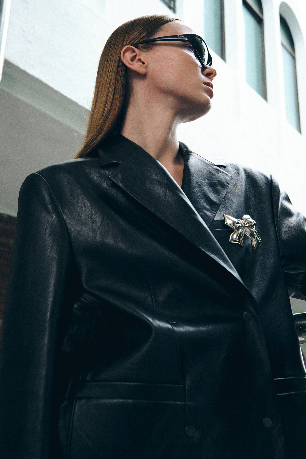 Overdue Flair  SNAP TWO-WAY OVERSIZED LEATHER JACKET_BLACK_FW2025