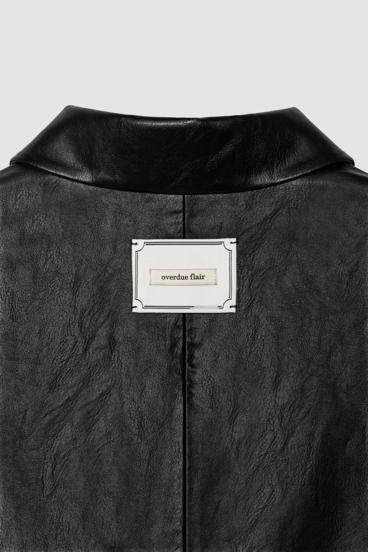 Overdue Flair  SNAP TWO-WAY OVERSIZED LEATHER JACKET_BLACK_FW2025