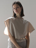 [Cahisienne]Boatneck Unbalanced Cape Blouse_FW2025