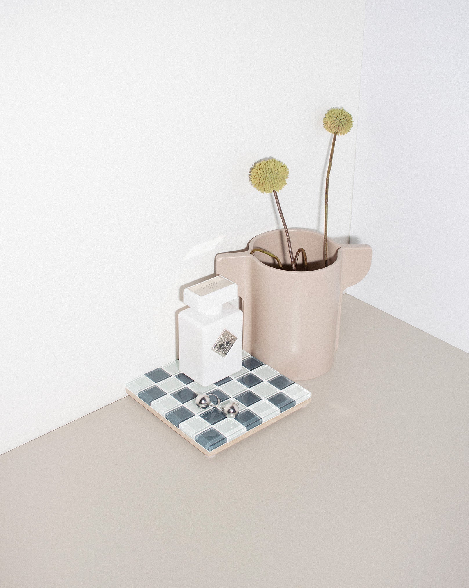 GLASS TILE DECORATIVE TRAY - Stone Wall