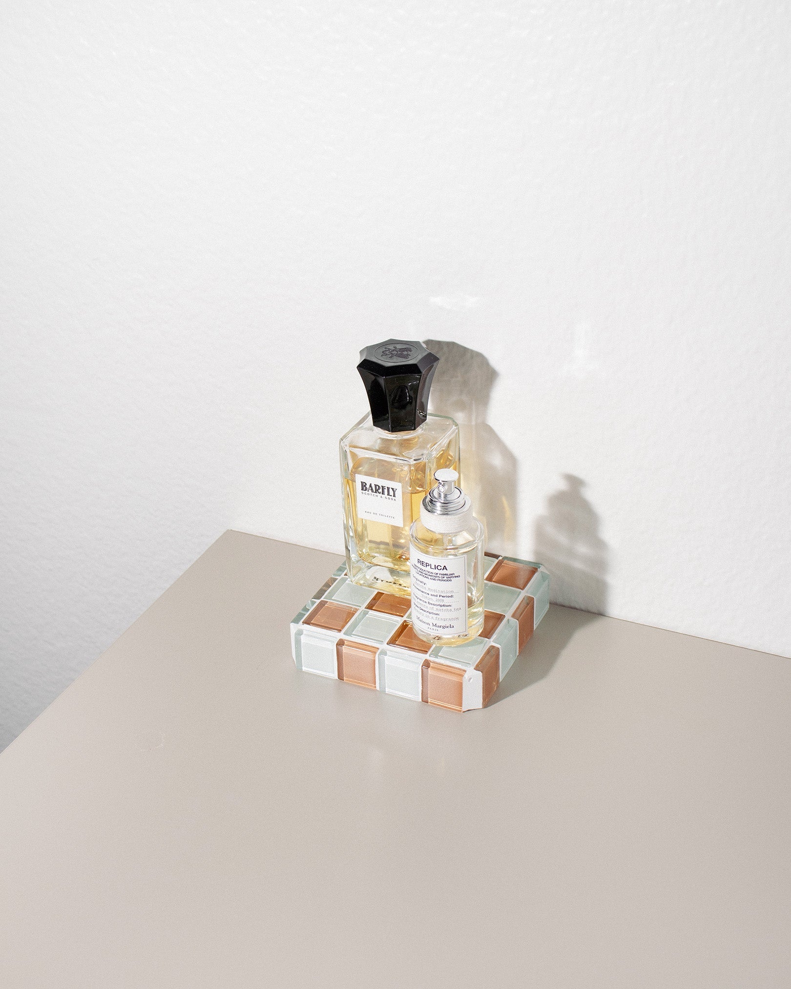 GLASS TILE CUBE - Caramel Macchiato
