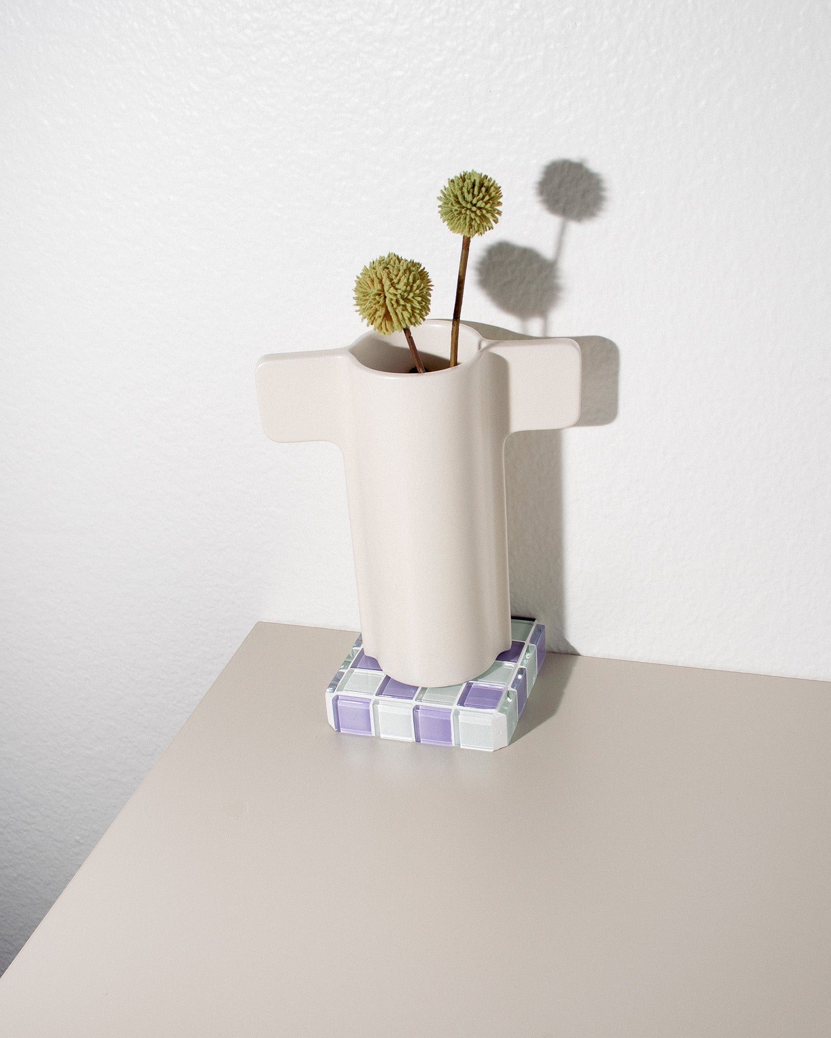 GLASS TILE CUBE - Lavender Latte