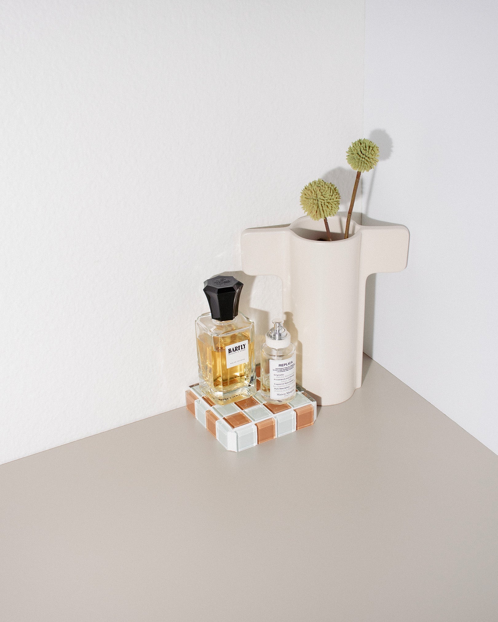 GLASS TILE CUBE - Caramel Macchiato