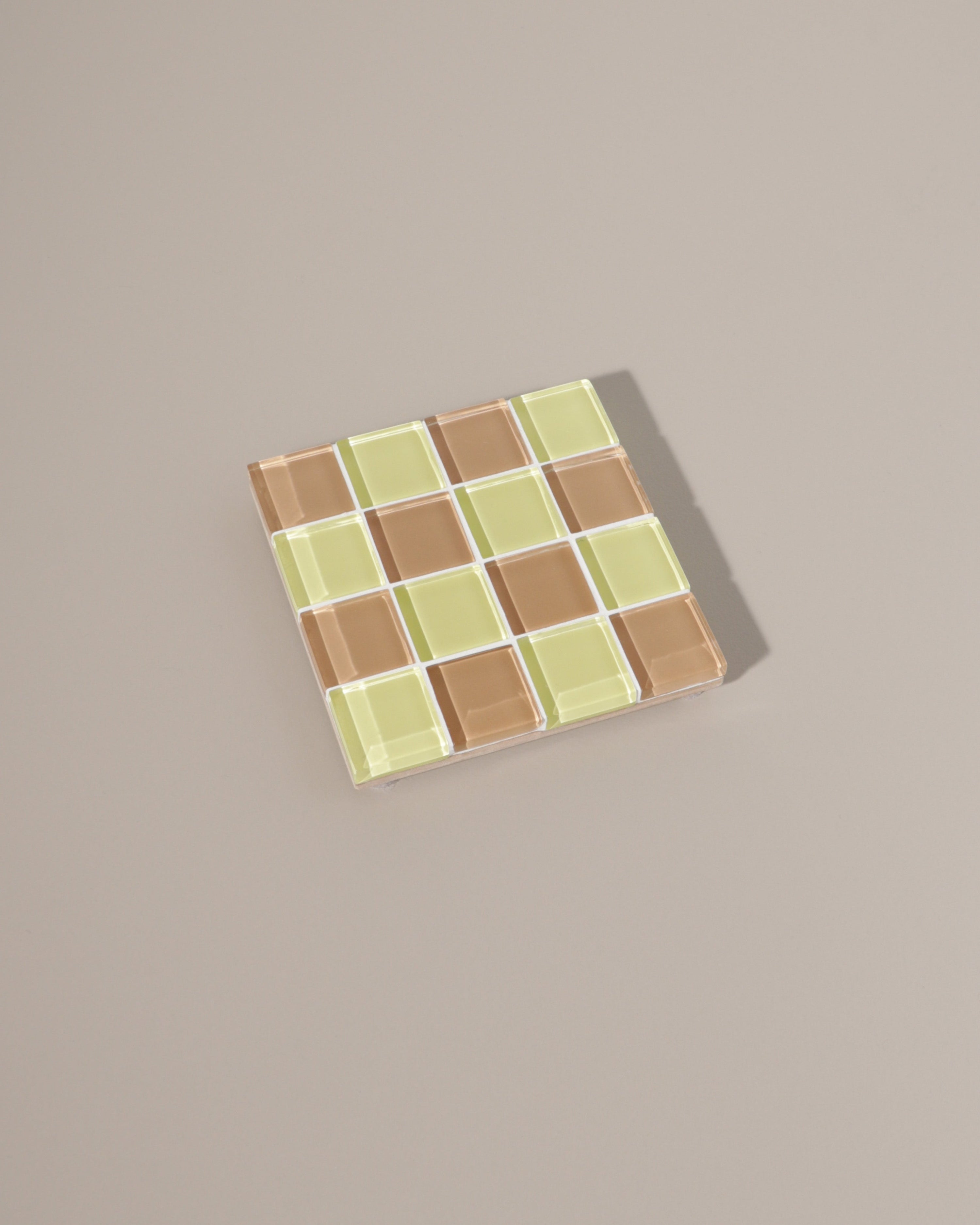 GLASS TILE COASTER - Earthy Yellow