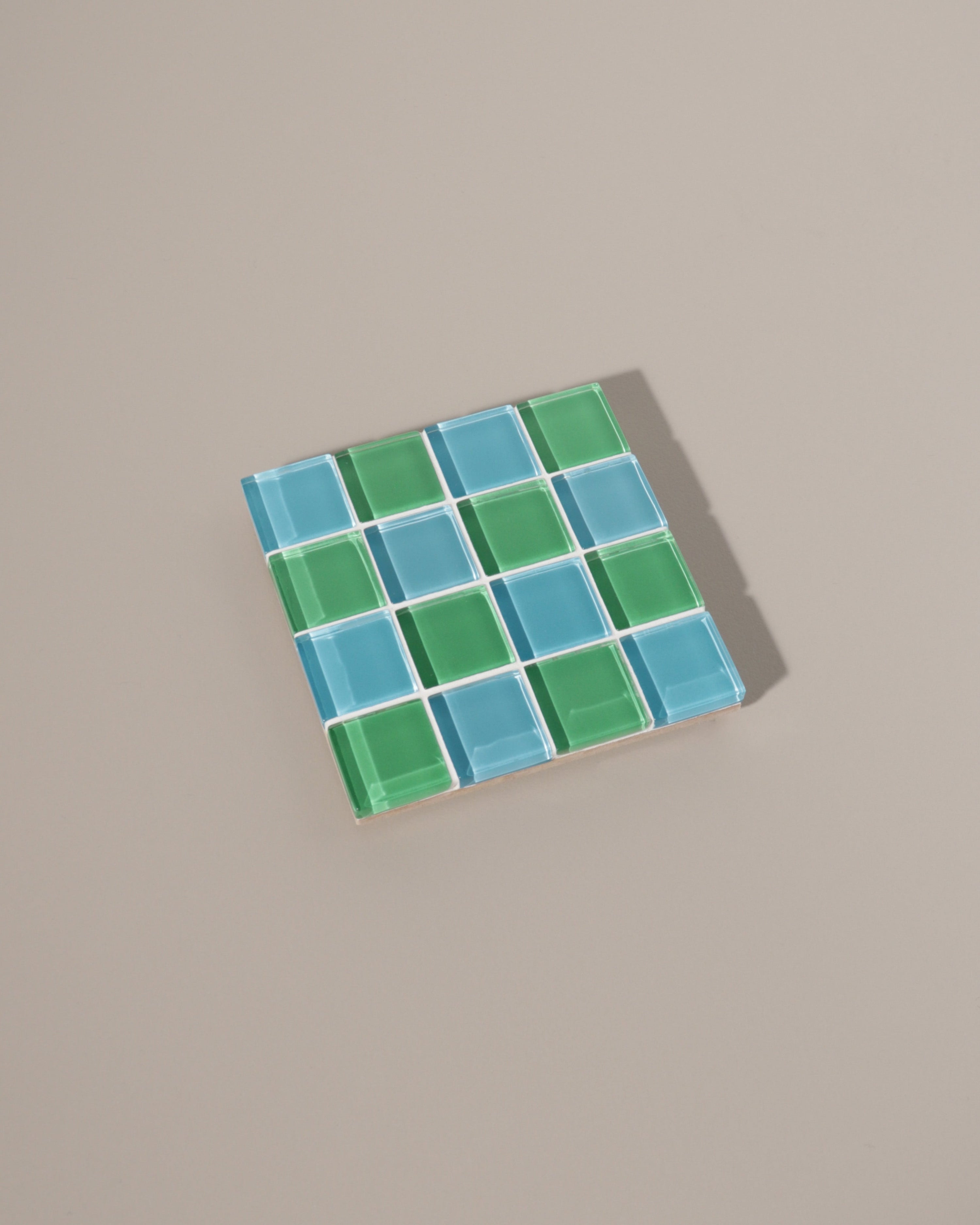 GLASS TILE COASTER - Greenery