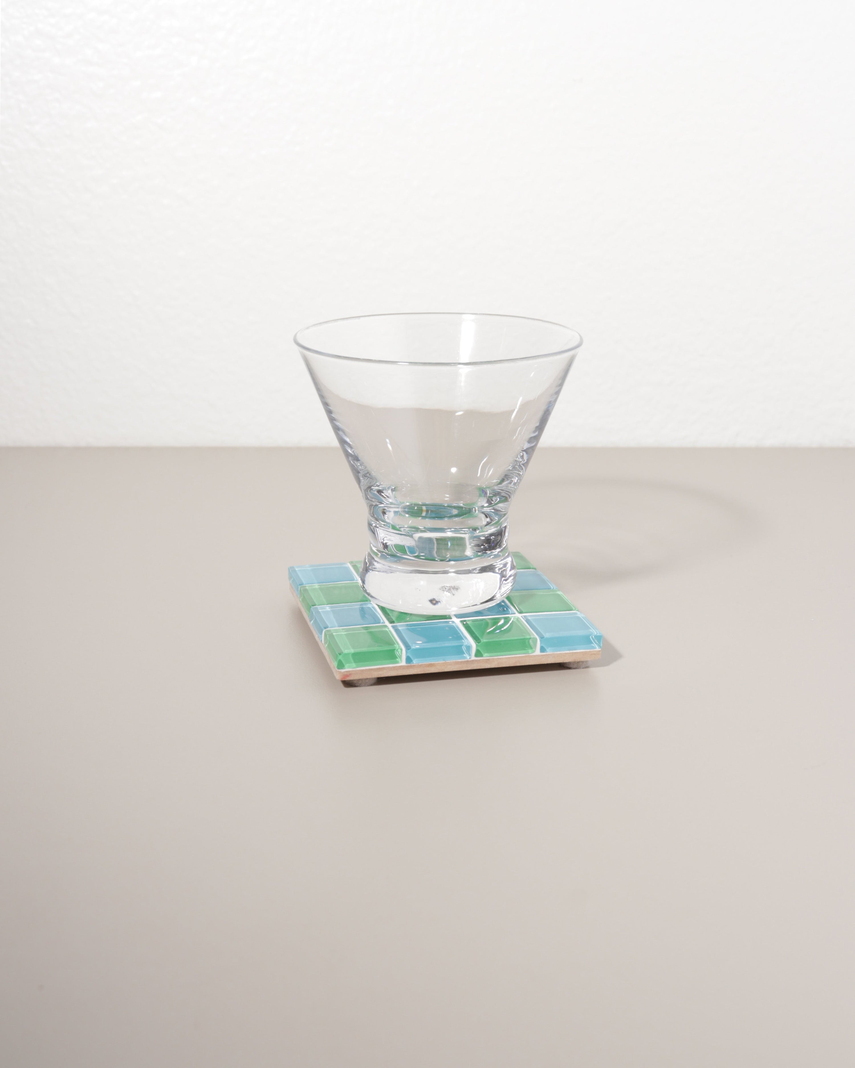 GLASS TILE COASTER - Greenery