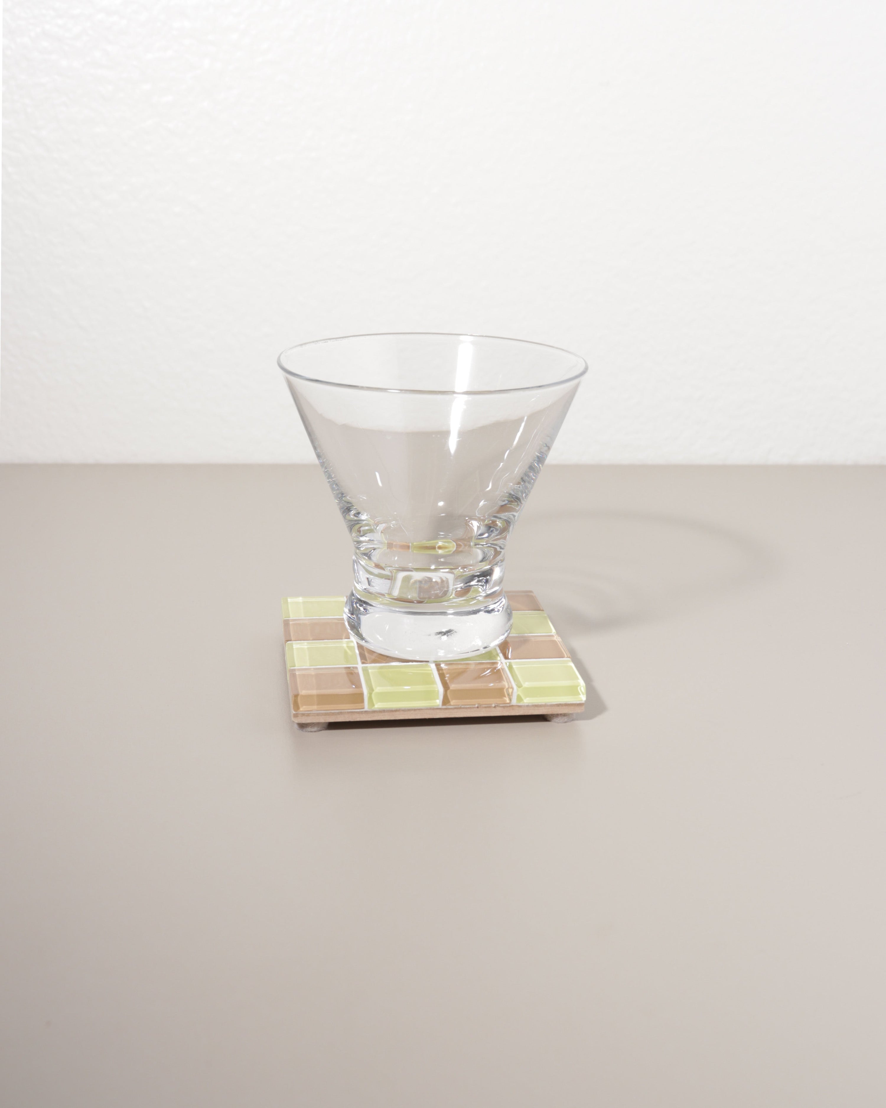 GLASS TILE COASTER - Earthy Yellow