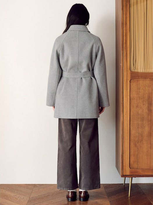 [Kuho Plus] Belted Midi Coat Sky Blue (KE4X30M12Q)_FW2025