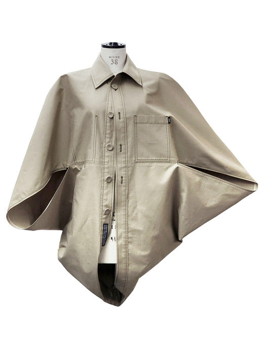 [Munn] BEIGE FOLDED RHOMBOS TRECH COAT_FW2025