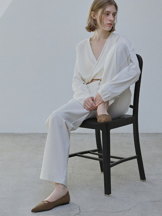 [EPURE] MIA Suede Hole Flats (3color)_FW2025