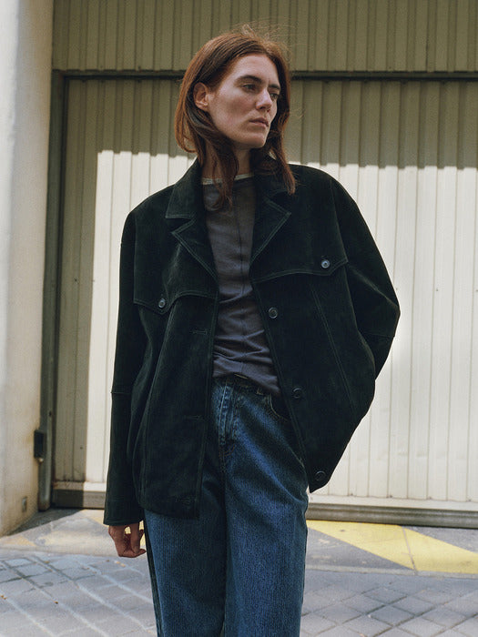 [LOEUVRE] Real Suede Blouson Jacket SL5AJ311-10_FW2025