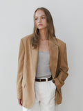 [NIHAUN] Renee Suade Jacket (Beige)_FW2025
