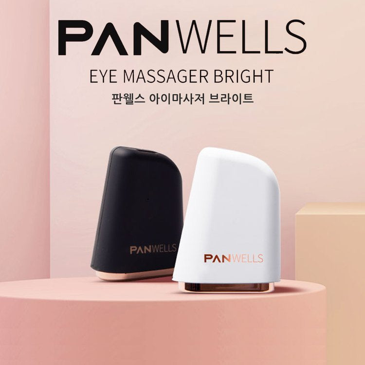 Panwells Portable Eye Massager “BRIGHT” (Black or White) -eye fatigue, tired eyes, eye strain, eye tension relief.