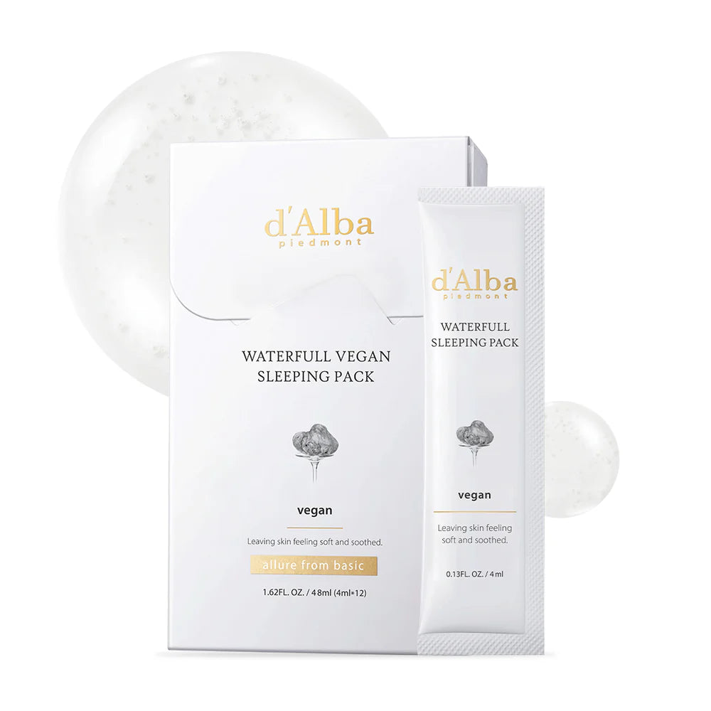 d'Alba Waterfull Vegan Sleeping Pack 4ml X 12packs