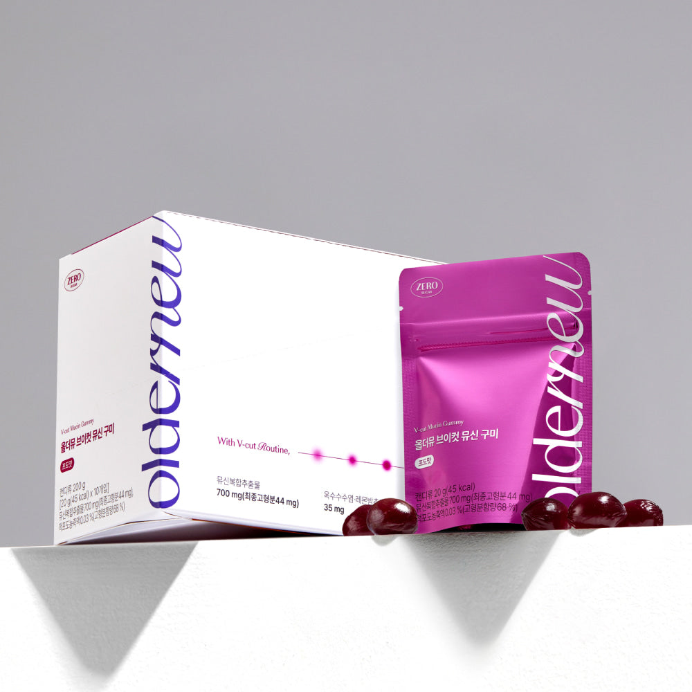 OLDERNEW [NEW] V-Cut Mucin Gummy — Reduces Swelling & Puffiness - Loved by many K-pop idols