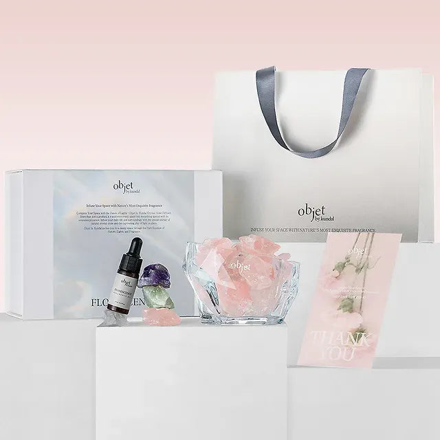 KUNDAL Perfume Crystal Stone Diffuser Gift Set
