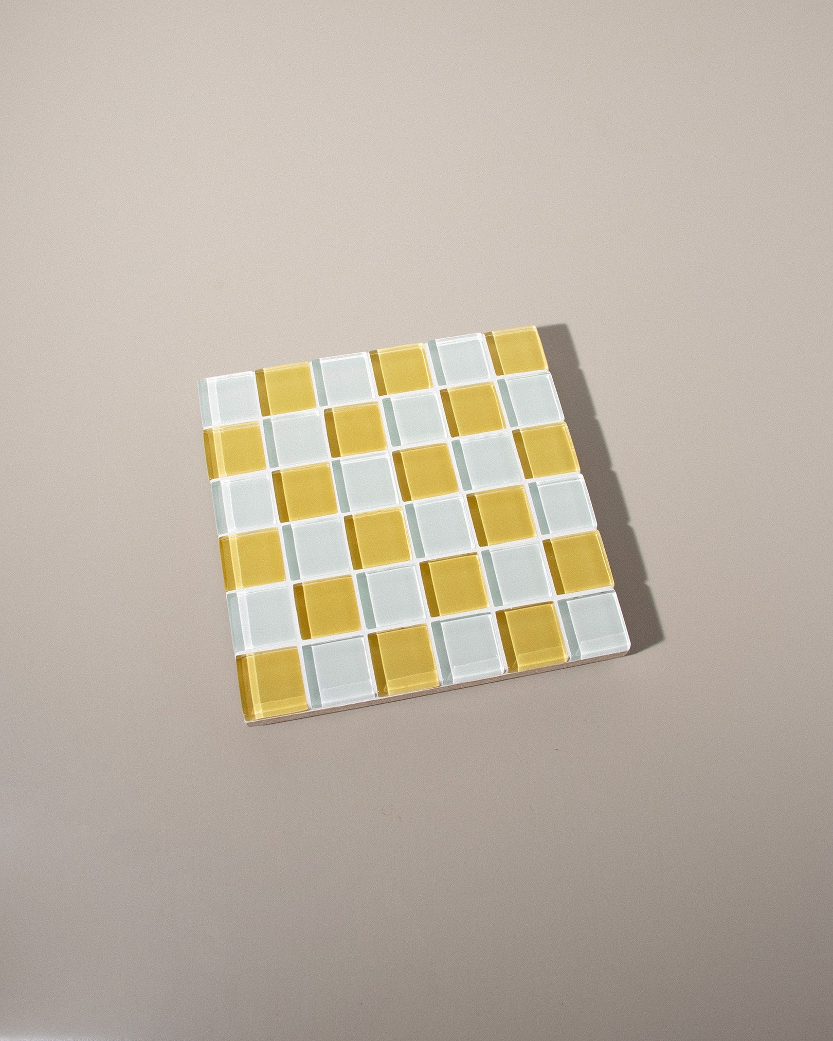 GLASS TILE DECORATIVE TRAY - Honey Milk Chocolate