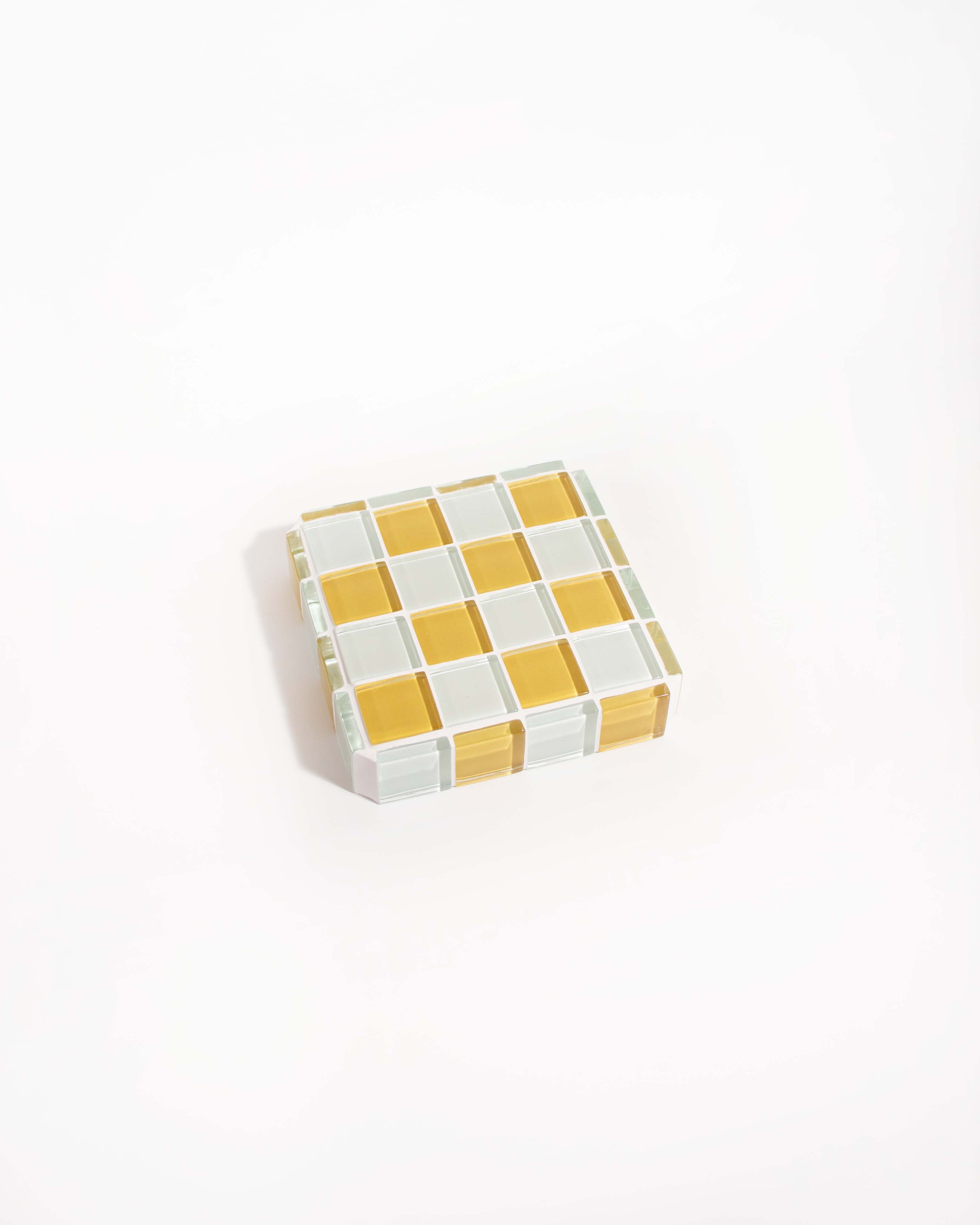 GLASS TILE CUBE - Honey Milk Chocolate