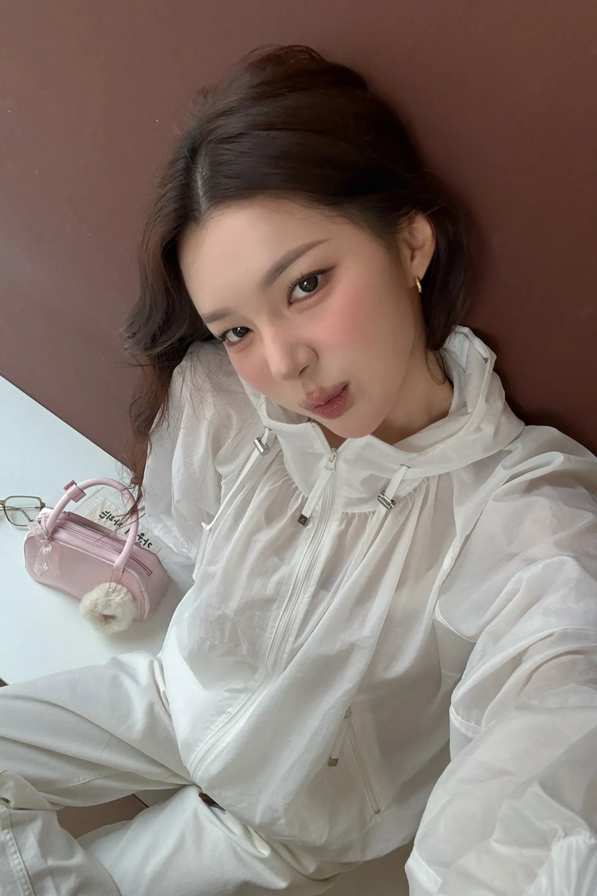 Light Shirring Windbreaker
