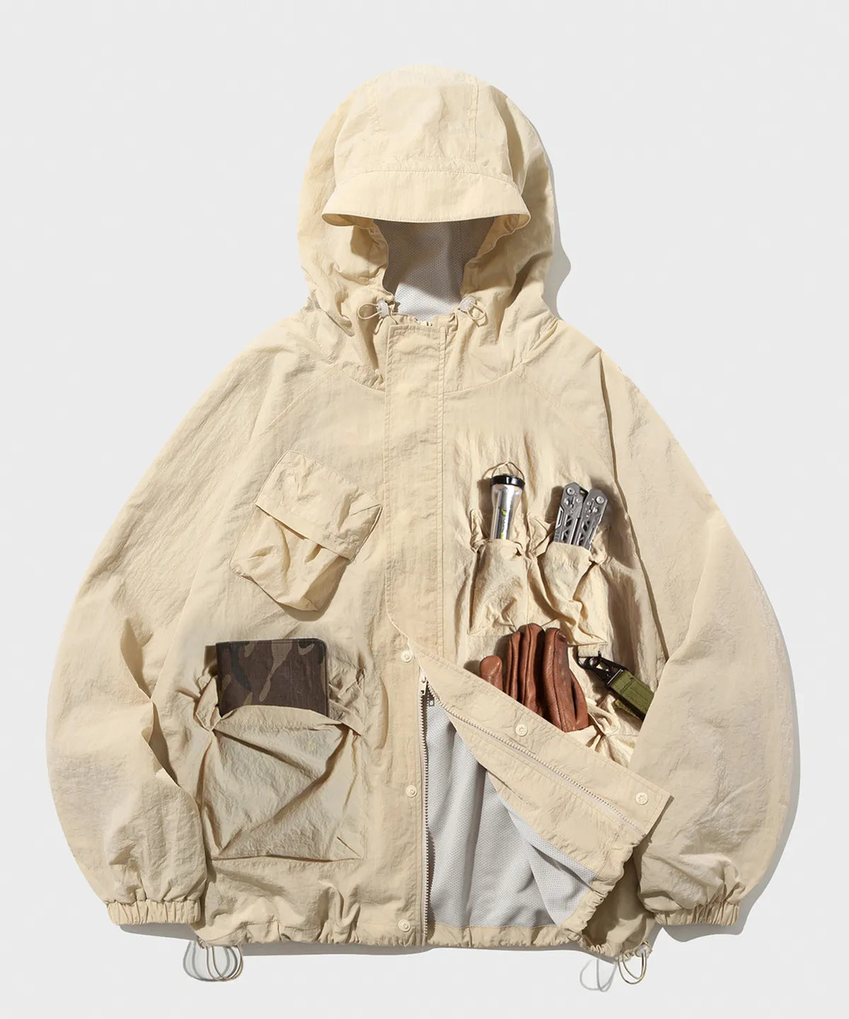 Multi-pocket Hooded Jumper