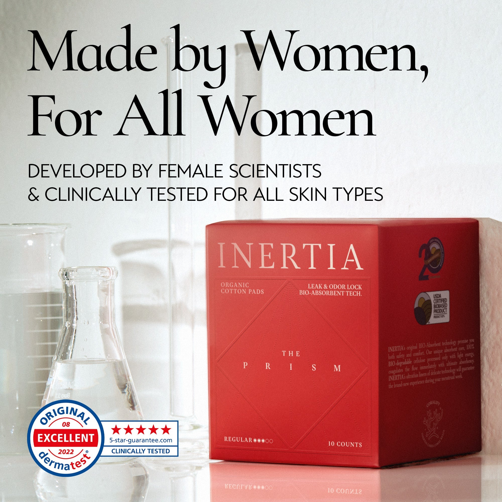 [4PACK SET] INERTIA Organic Labocell™ Premium Period Pads - PRISM