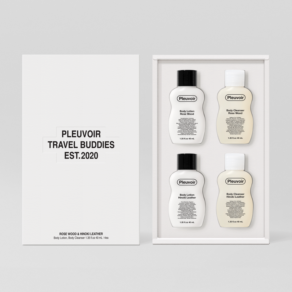 PLEUVOIR Travel Buddies (Rose Wood & Hinoki Leather) 40ml - KBEAUTY X