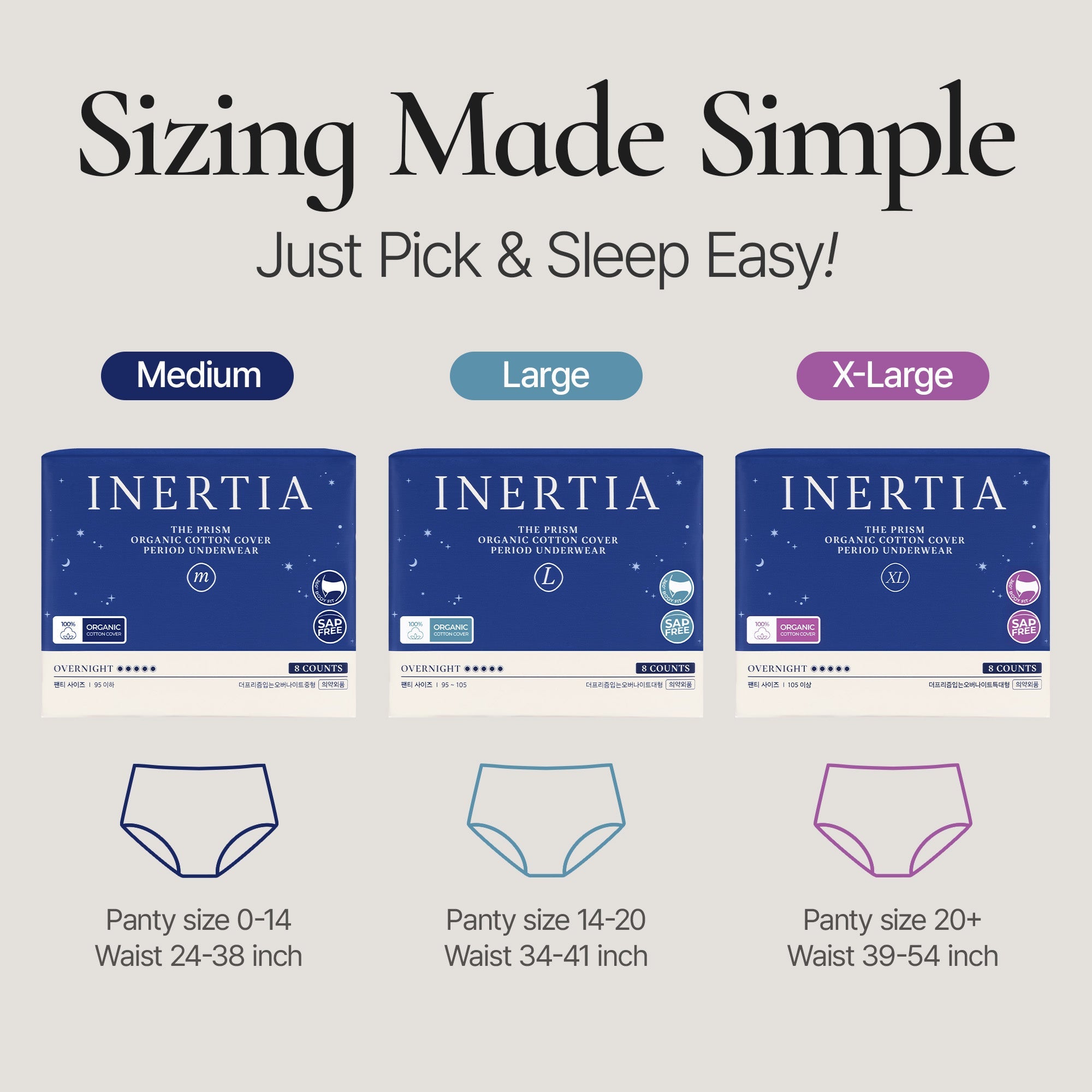 [12PACK SET] Night Defense Essential Inertia Overnight Underwear™