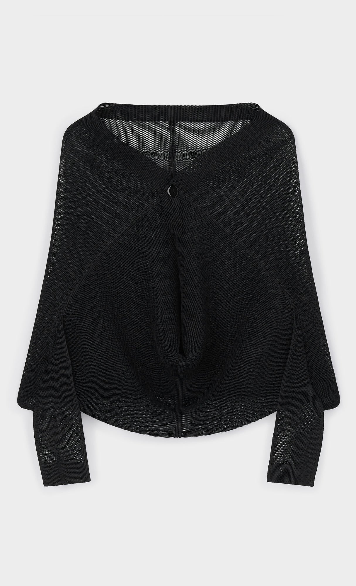 Pleatsmood Lucid Pleats Mesh Cardigan Black