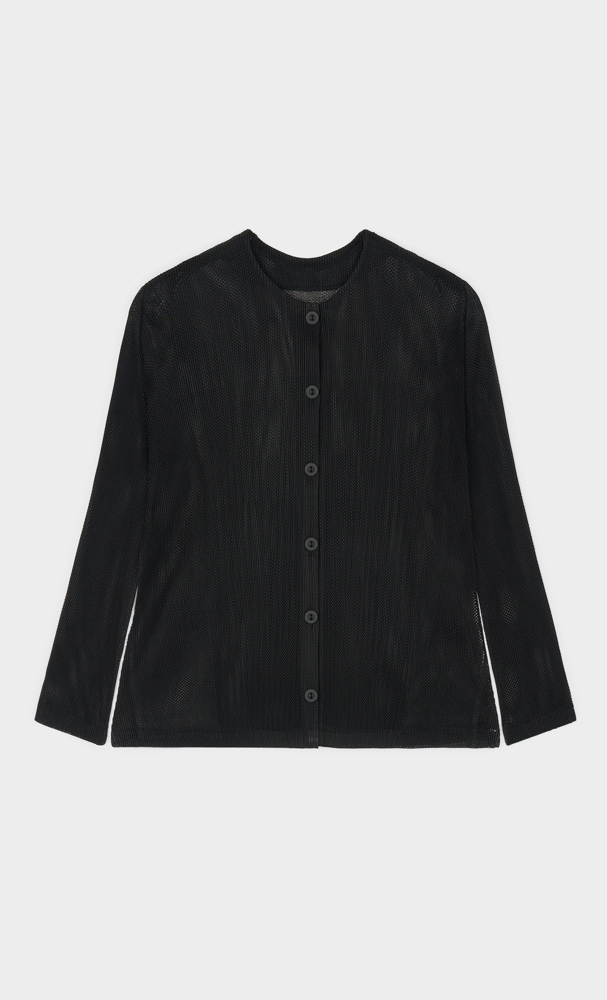 Pleatsmood Sheer Pleats Cardigan Black