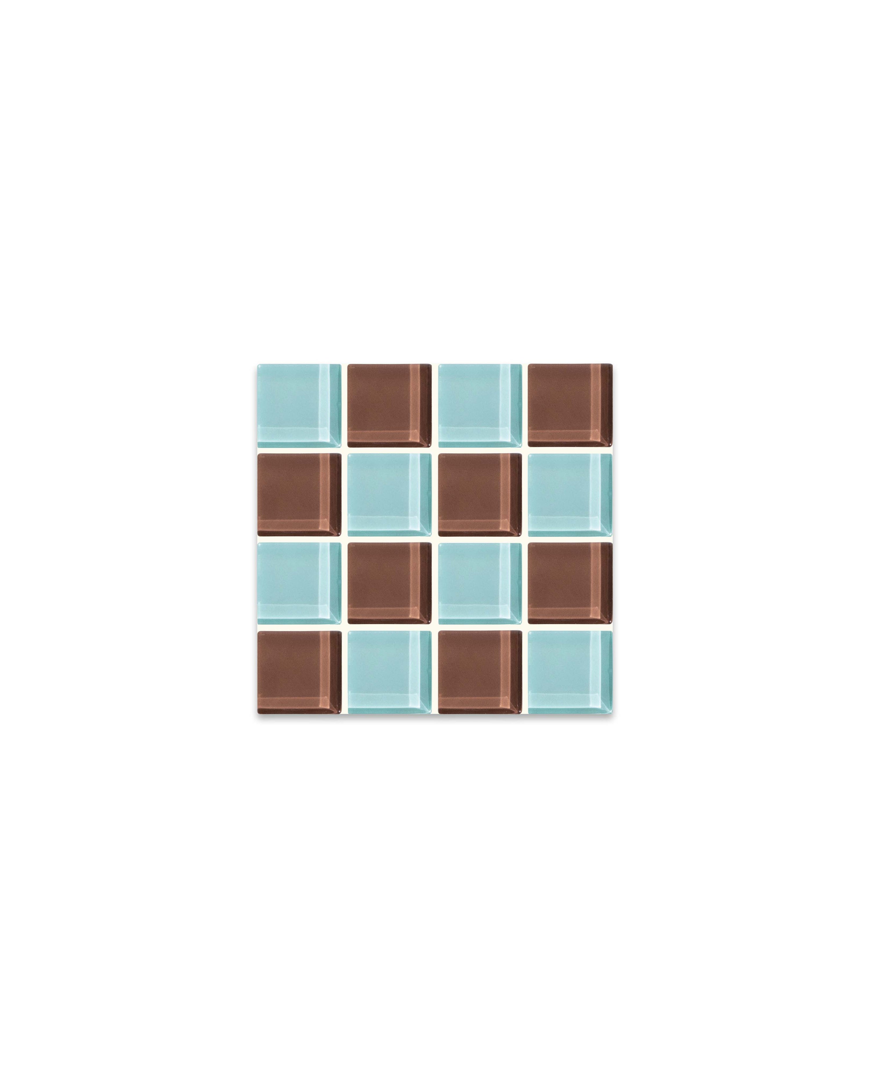 GLASS TILE COASTER - Sea Salt Dark Chocolate