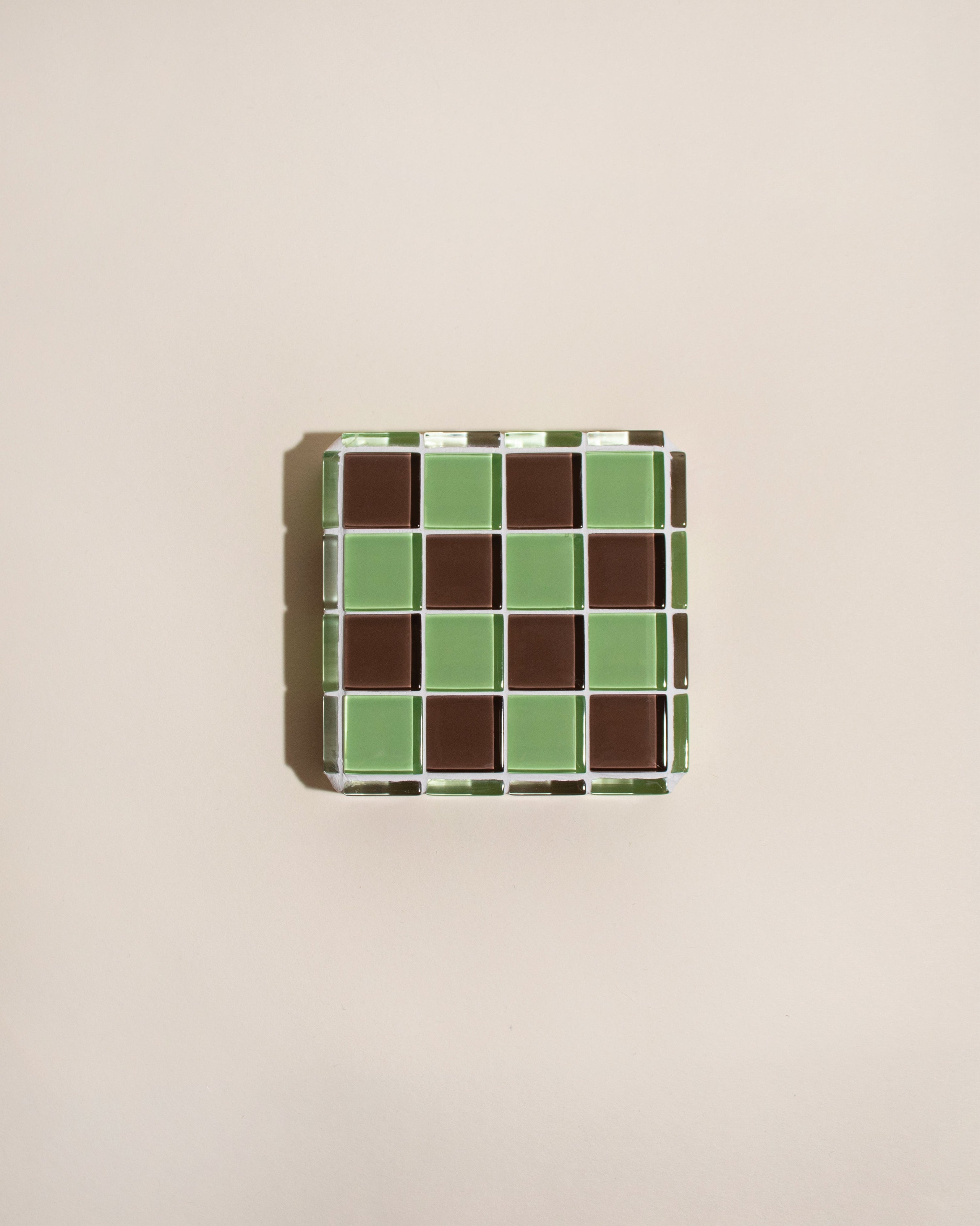 GLASS TILE CUBE - Mint Dark Chocolate